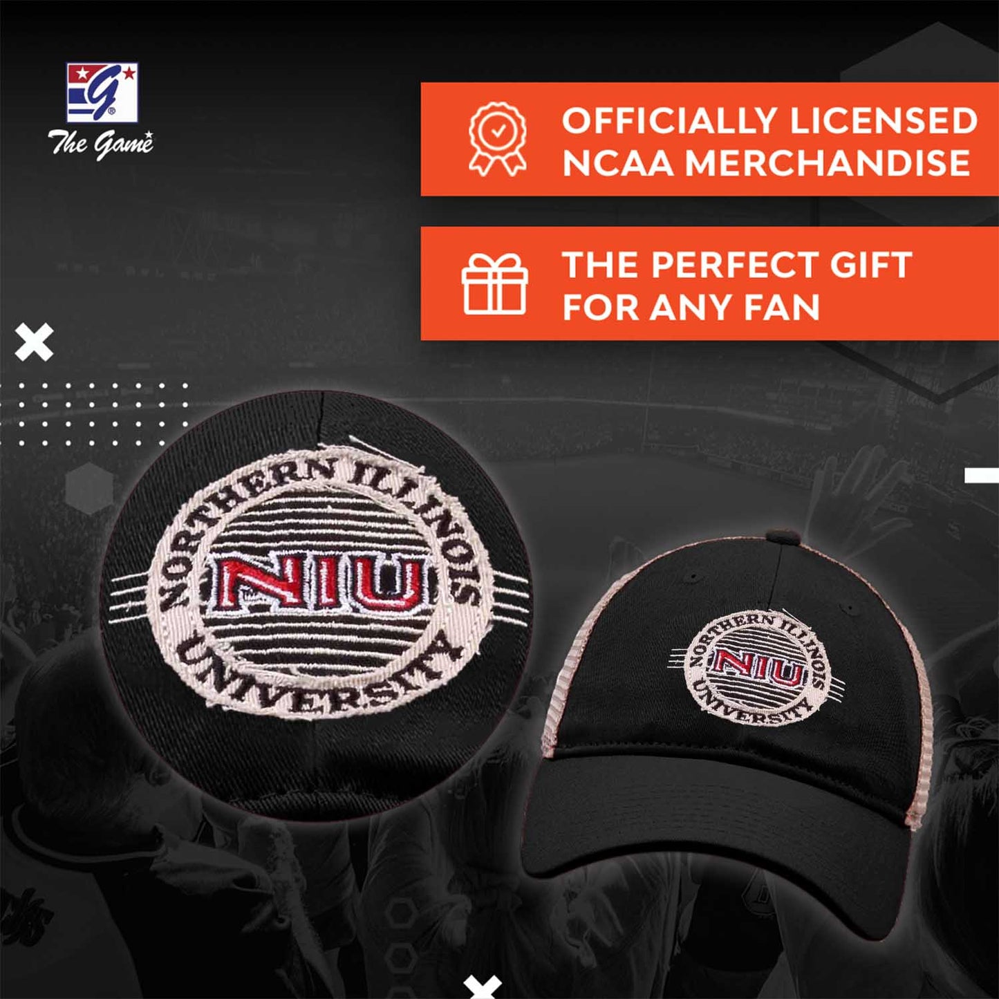 Northern Illinois Huskies The Game NCAA Patch Meshback Snapback Hat - Black