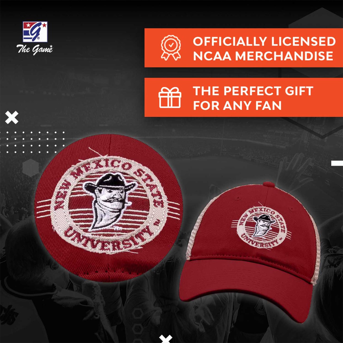 New Mexico State Aggies The Game NCAA Patch Meshback Snapback Hat - Maroon