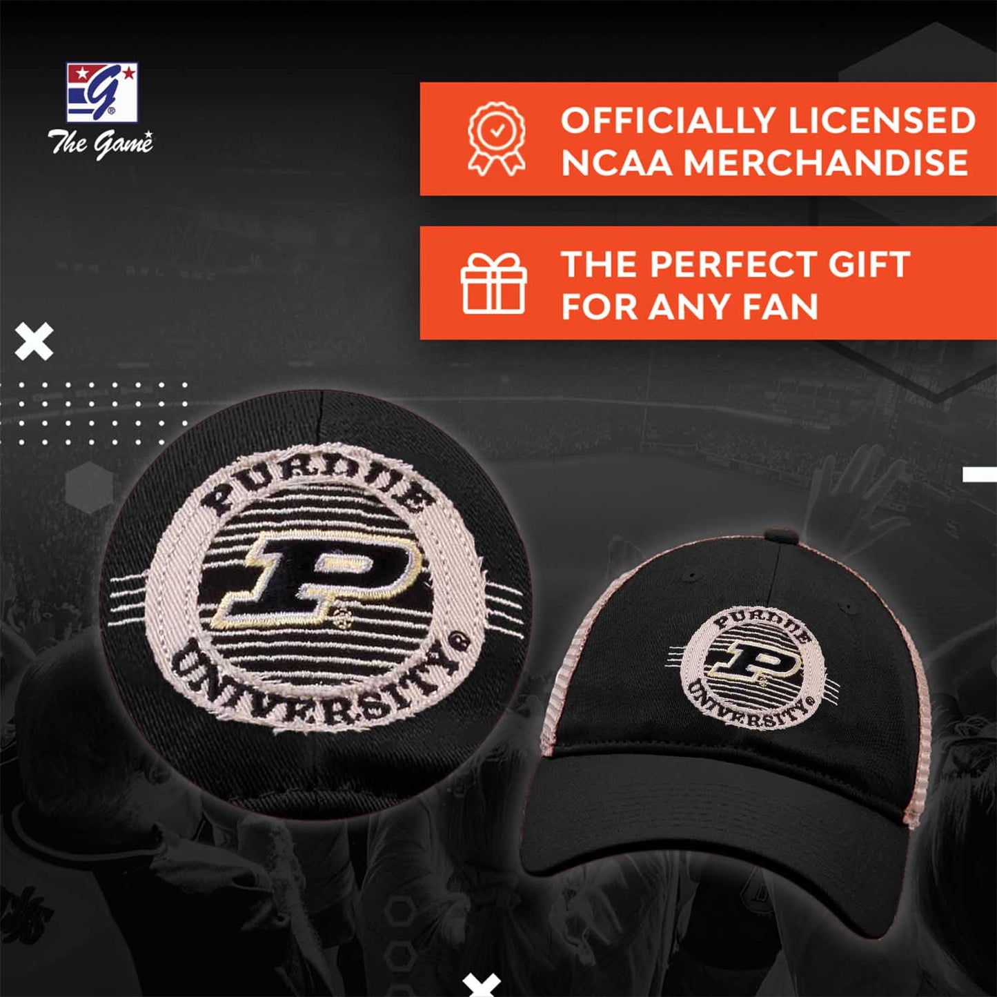 Purdue Boilermakers The Game NCAA Patch Meshback Snapback Hat - Purple