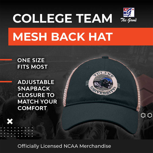 Tulane Green Wave The Game NCAA Patch Meshback Snapback Hat - Green