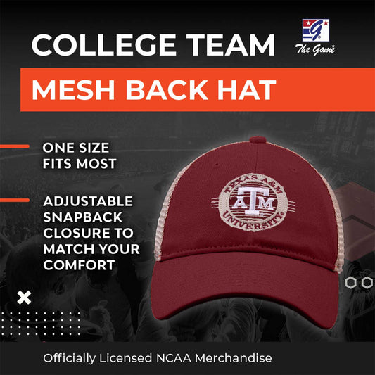 Texas A&M Aggies The Game NCAA Patch Meshback Snapback Hat - Maroon