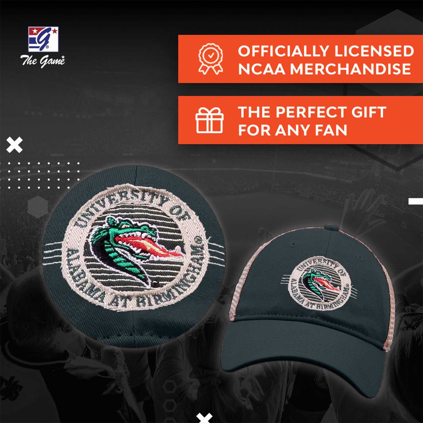 UAB Blazers The Game NCAA Patch Meshback Snapback Hat - Green