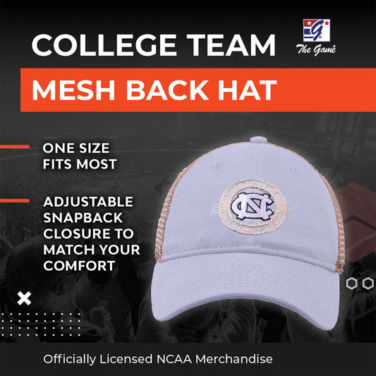 North Carolina Tar Heels The Game NCAA Patch Meshback Snapback Hat - Carolina Blue