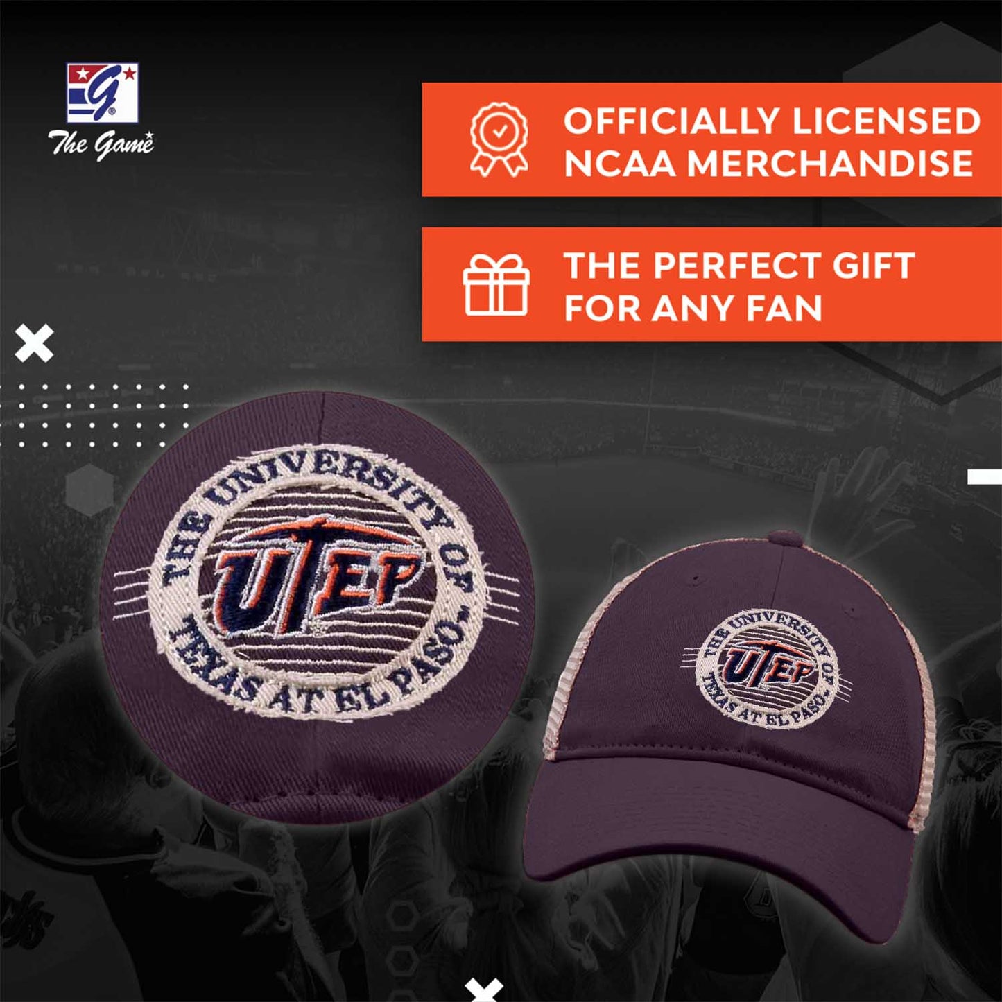 UTEP Miners The Game NCAA Patch Meshback Snapback Hat - Navy