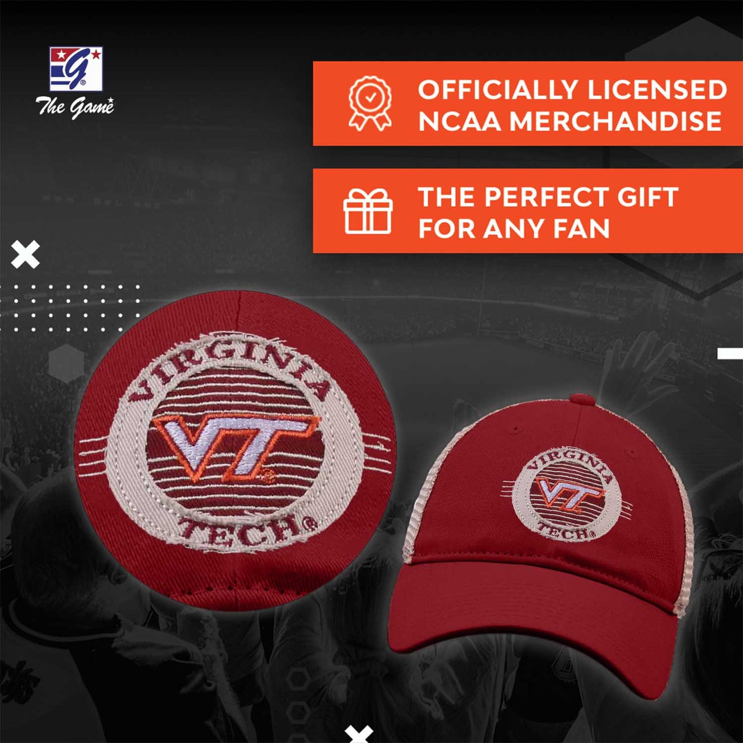 Virginia Tech Hokies The Game NCAA Patch Meshback Snapback Hat - Maroon