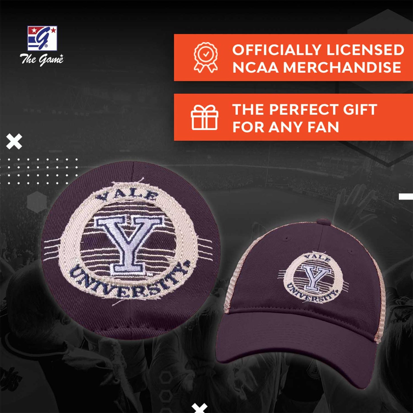 Yale Bulldogs The Game NCAA Patch Meshback Snapback Hat - Navy