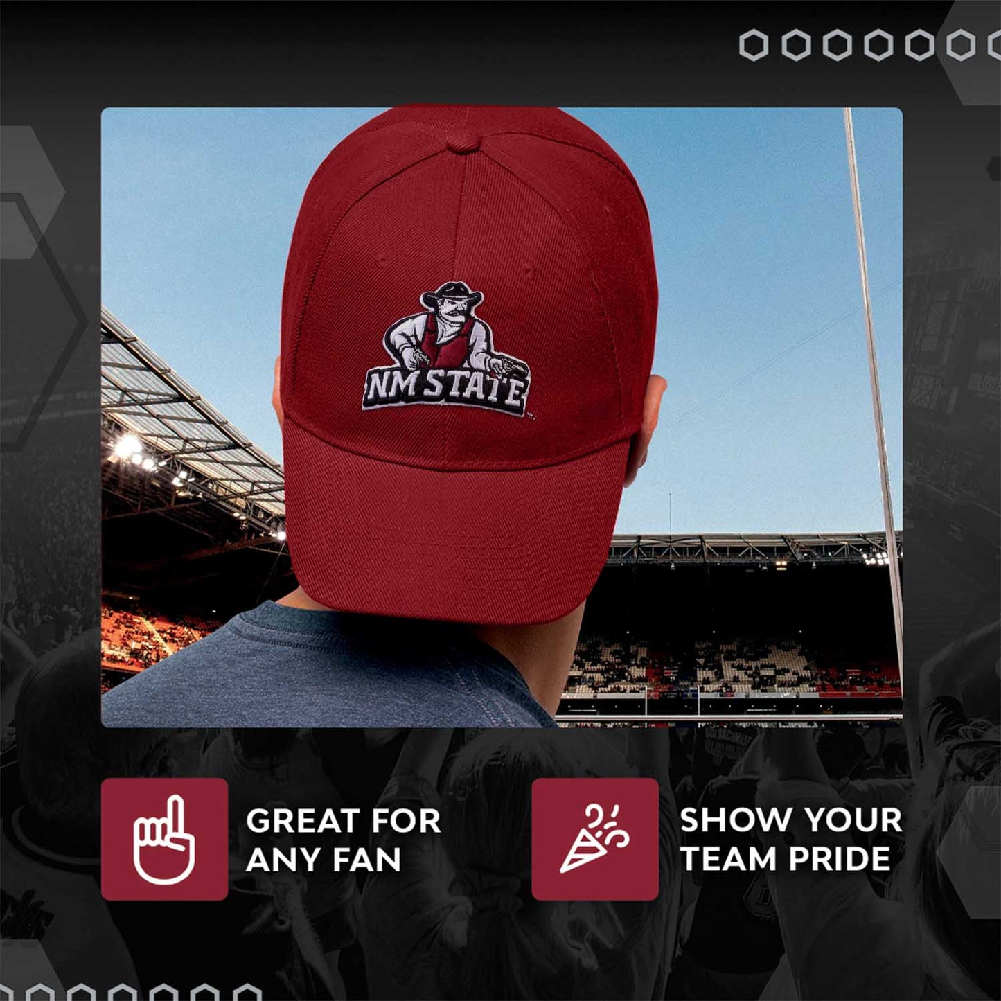 New Mexico State Aggies NCAA Adult Relaxed Fit Logo Hat - Maroon
