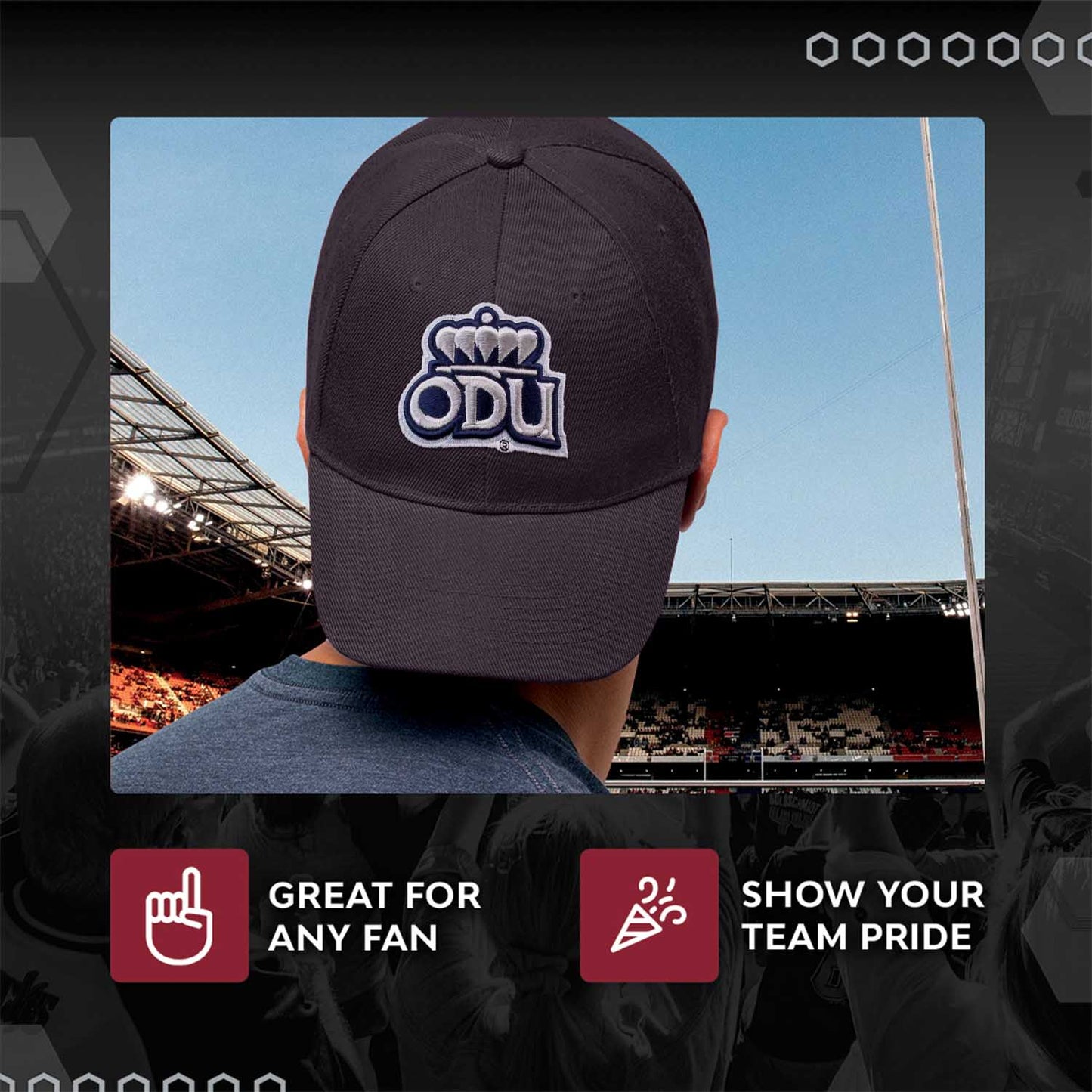 Old Dominion Monarchs NCAA Adult Relaxed Fit Logo Hat - Navy