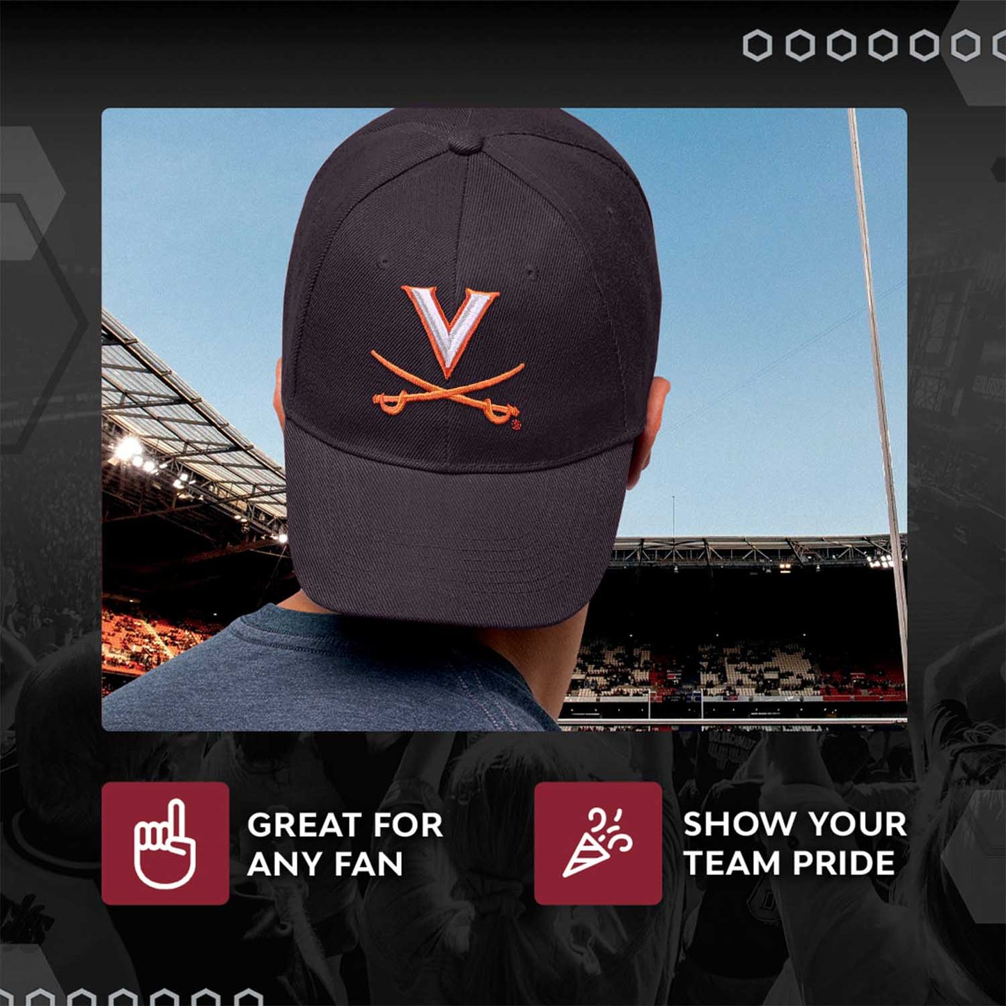 Virginia Cavaliers NCAA Adult Relaxed Fit Logo Hat - Navy
