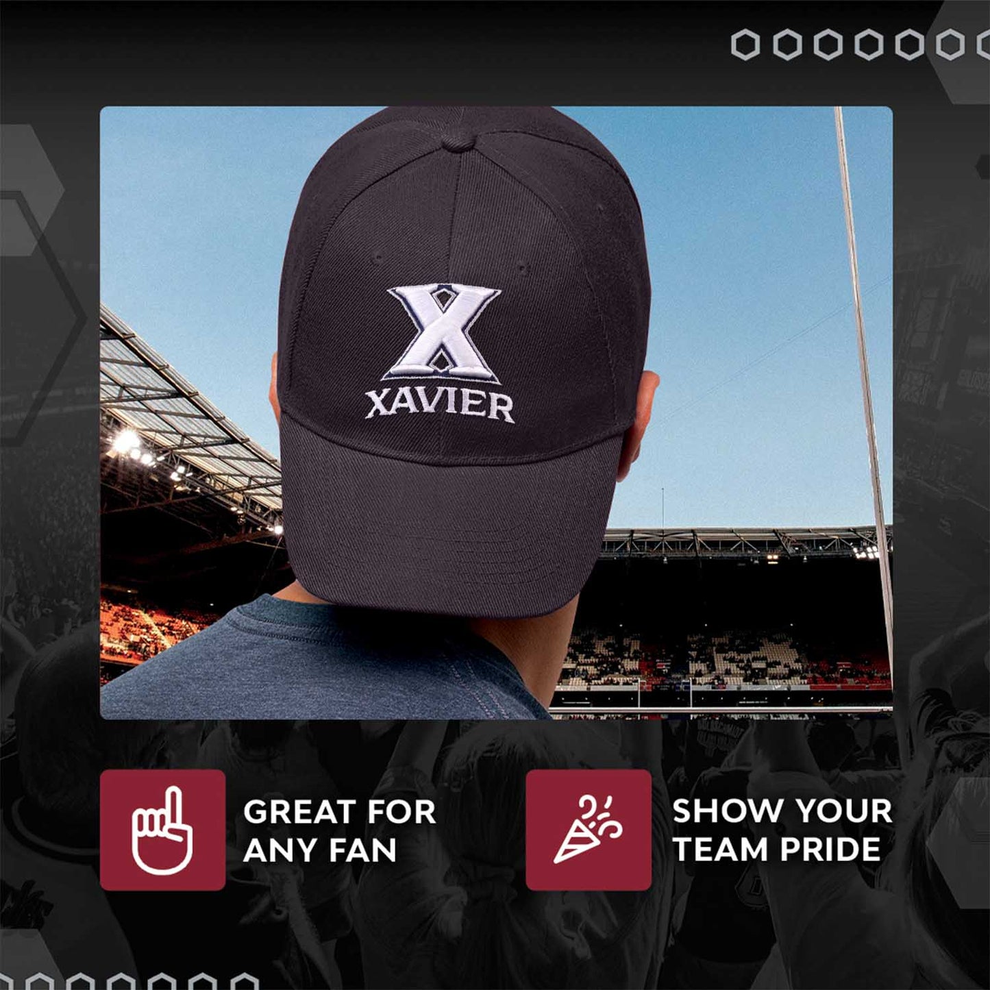 Xavier Musketeers NCAA Adult Relaxed Fit Logo Hat - Navy
