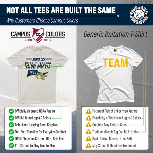 Georgia Tech Yellowjackets Georgia Tech Varsity Club Pennant Shirt - Off White