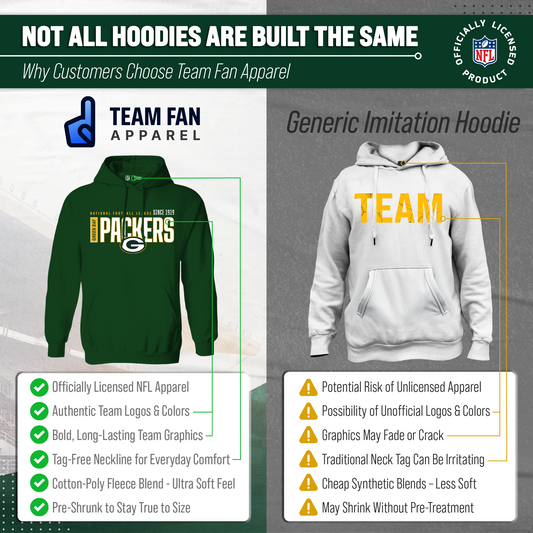 Green Bay Packers NFL Modern Endzone Fleece Hoodie Forest Green Sweatshirt - Forest Green