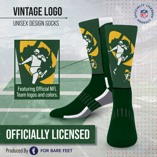 Green Bay Packers NFL V Curve Socks - Team Color