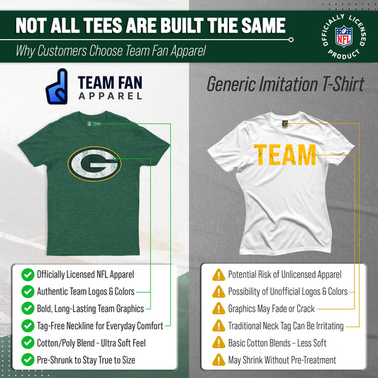 Green Bay Packers NFL Throwback Tee - Team Color