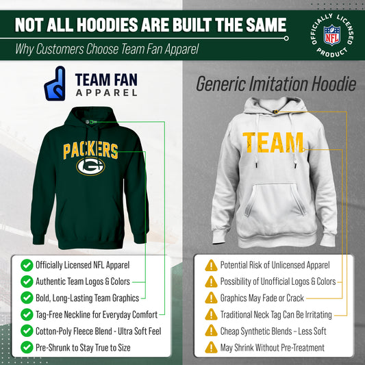 Green Bay Packers NFL Home Team Hoodie Sweatshirt - Forest Green
