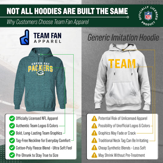 Green Bay Packers Starting Fresh Fleece Hoodie - Green