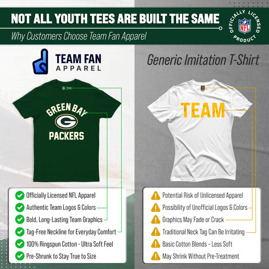 Green Bay Packers Youth NFL Football T-Shirt - Forest Green