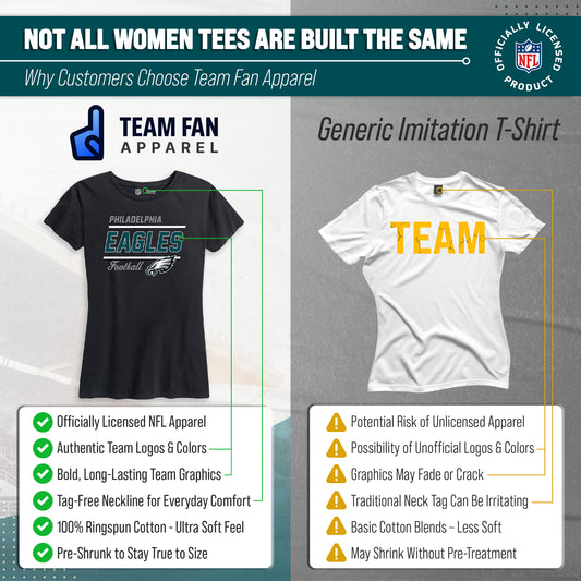 Philadelphia Eagles NFL Women's Gameday Crew Neck T-Shirt - Black
