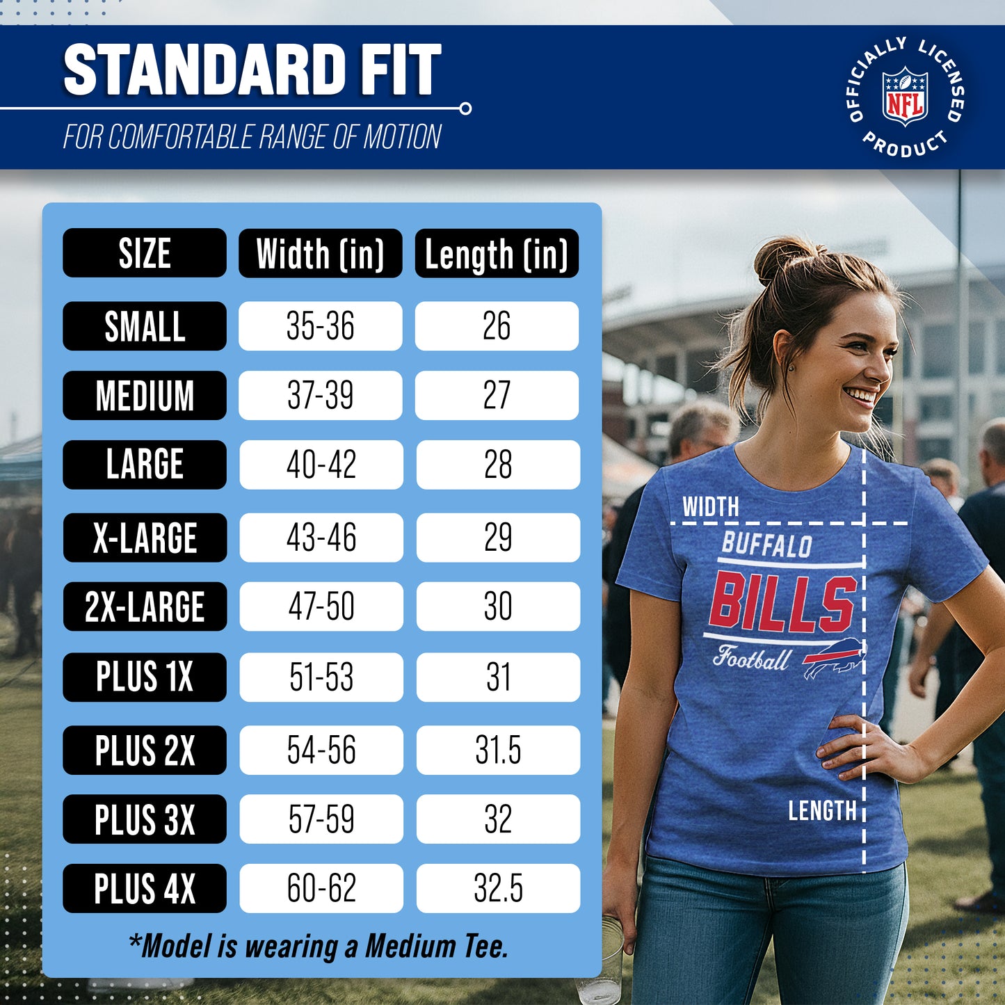 Buffalo Bills NFL Gameday Women's Relaxed Fit T-shirt - Royal