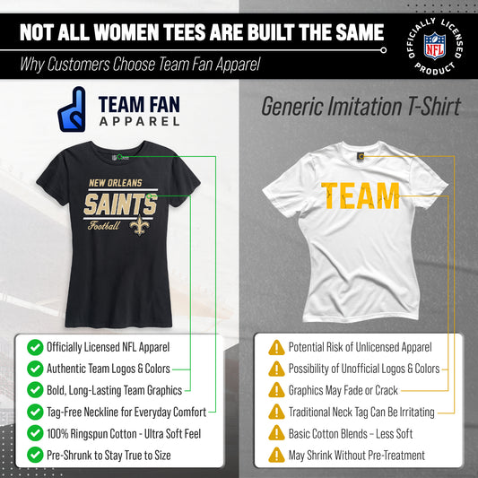 New Orleans Saints Saints Women's NFL Gameday T-Shirt - Black