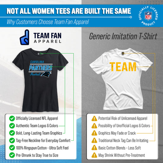 Carolina Panthers NFL Gameday Women's Relaxed Fit T-shirt - Black