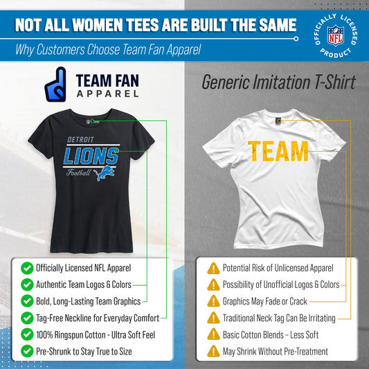 Detroit Lions Lions Women's NFL Gameday T-Shirt - Black