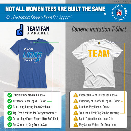 Detroit Lions Lions Women's NFL Gameday T-Shirt - Royal
