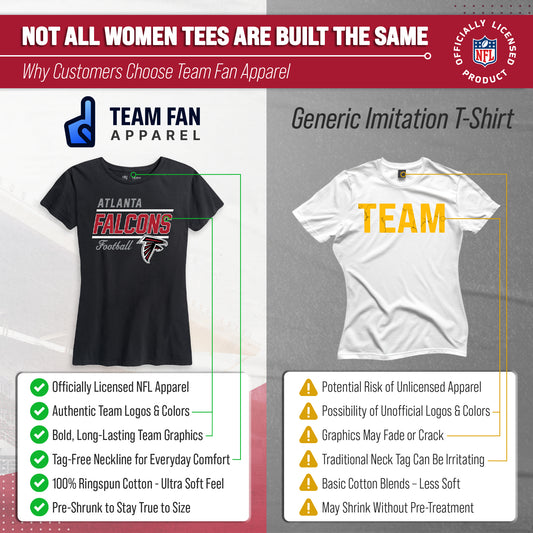 Atlanta Falcons Falcons Women's NFL Gameday T-Shirt - Black