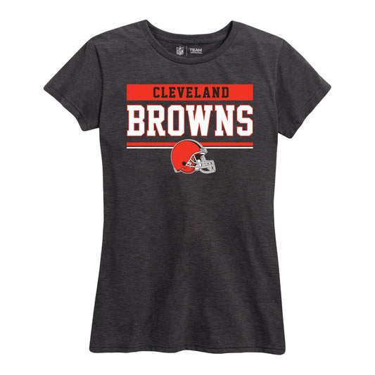 Cleveland Browns Women's NFL Charcoal T-Shirt Short Sleeve - Charcoal