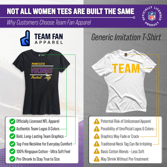 Minnesota Vikings Vikings Women's NFL Gameday T-Shirt - Black
