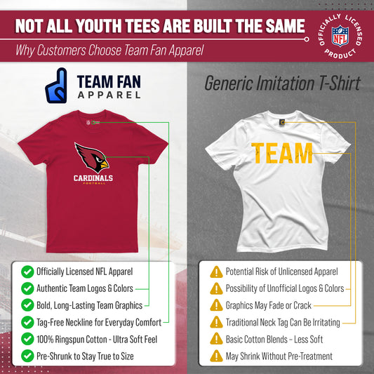 Arizona Cardinals Youth NFL Large Logo Short Sleeve T-Shirt - Cardinal