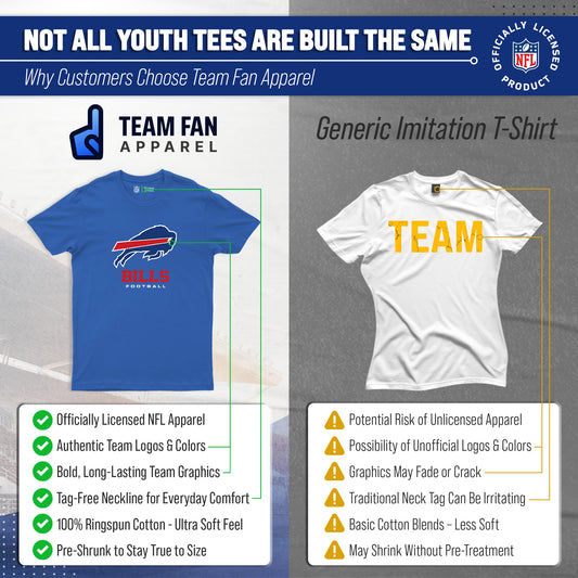 Buffalo Bills Youth NFL Large Logo Short Sleeve T-Shirt - Royal