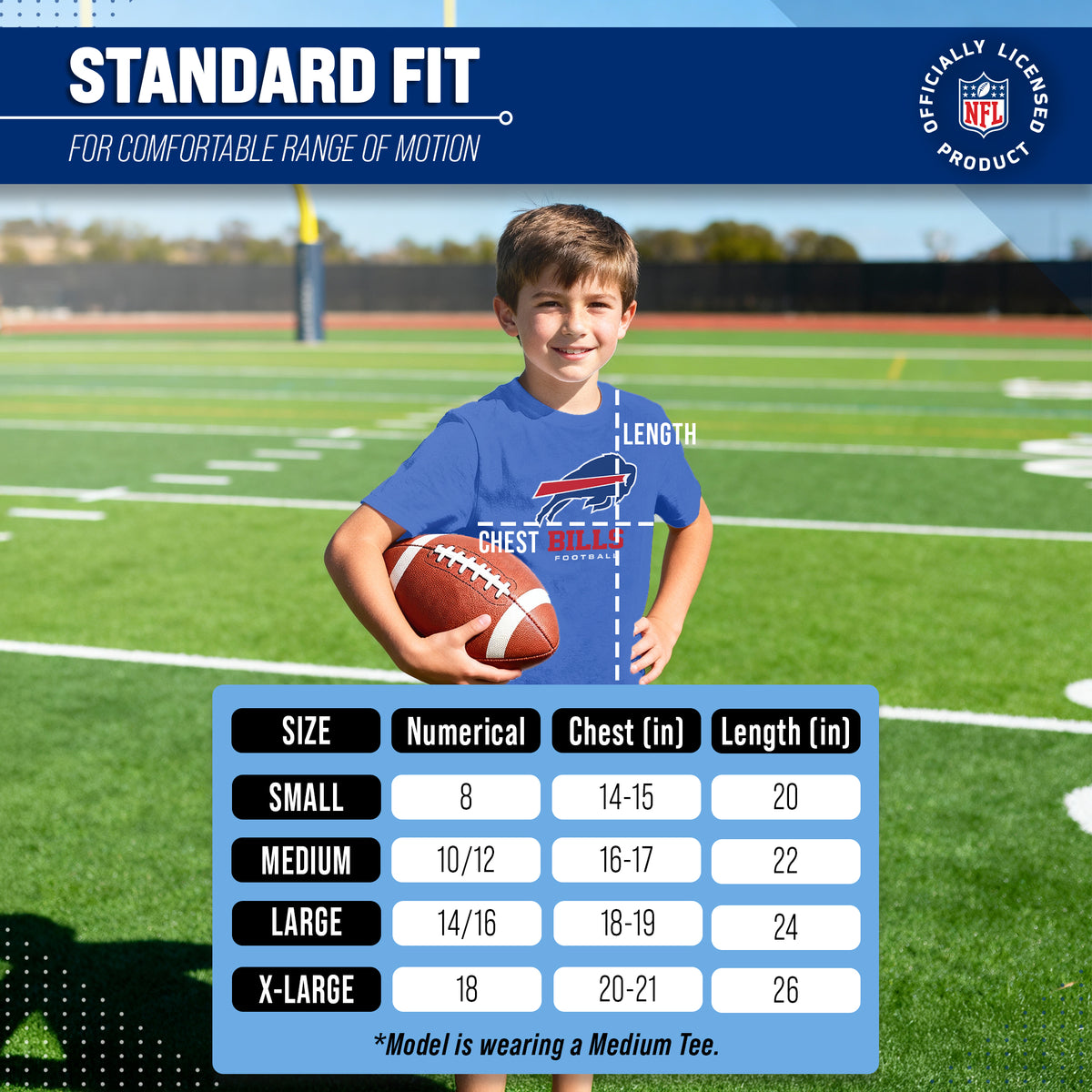 Buffalo Bills Youth NFL Large Logo Short Sleeve T-Shirt - Royal