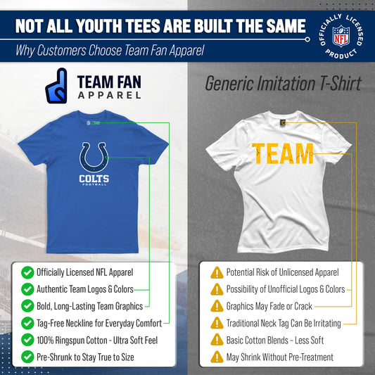 Indianapolis Colts Youth NFL Large Logo Short Sleeve T-Shirt - Royal