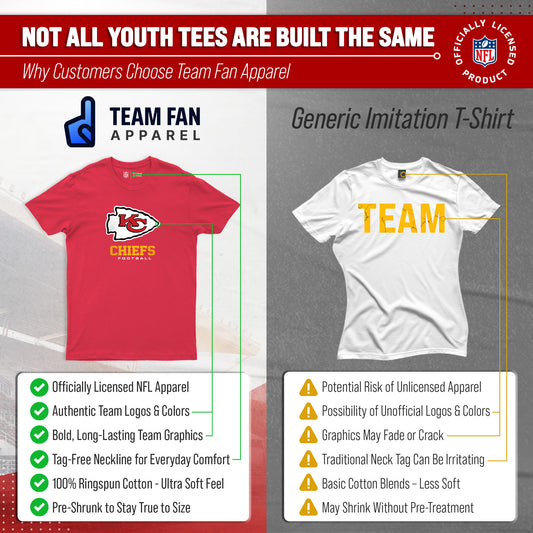 Kansas City Chiefs Youth NFL Large Logo Short Sleeve T-Shirt - Red