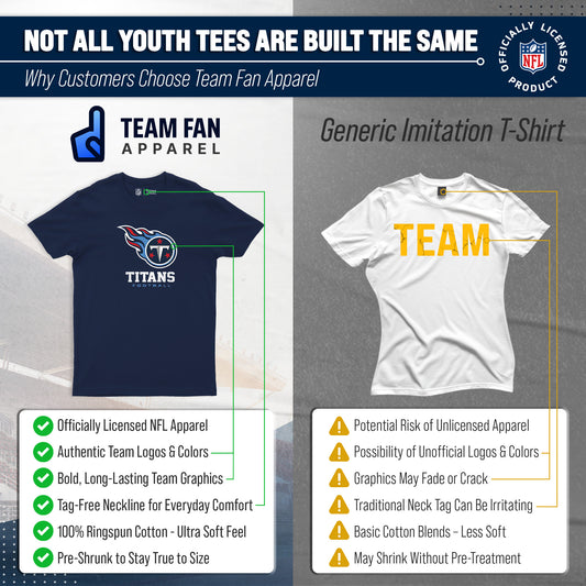 Tennessee Titans Youth NFL Large Logo Short Sleeve T-Shirt - Navy