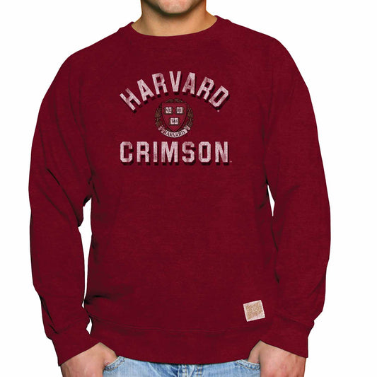 Harvard Crimson Original Retro Brand NCAA Crewneck Sweatshirt - Crimson