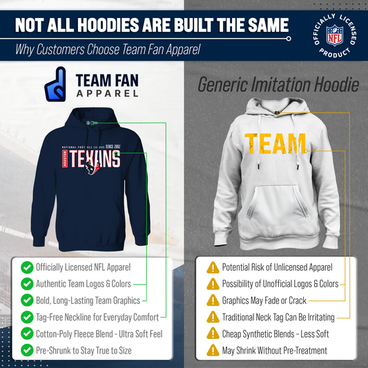Houston Texans NFL Modern Endzone Fleece Hoodie Navy Sweatshirt - Navy