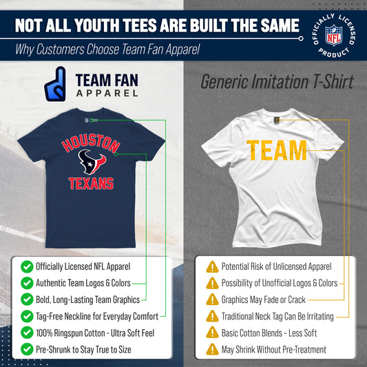 Houston Texans Youth NFL Football T-Shirt - Navy