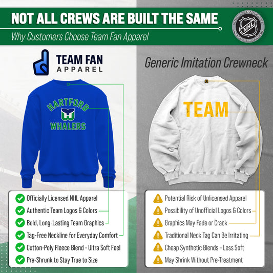 Hartford Whalers Whalers NHL Crewneck Sweatshirt for Men and Women - Royal