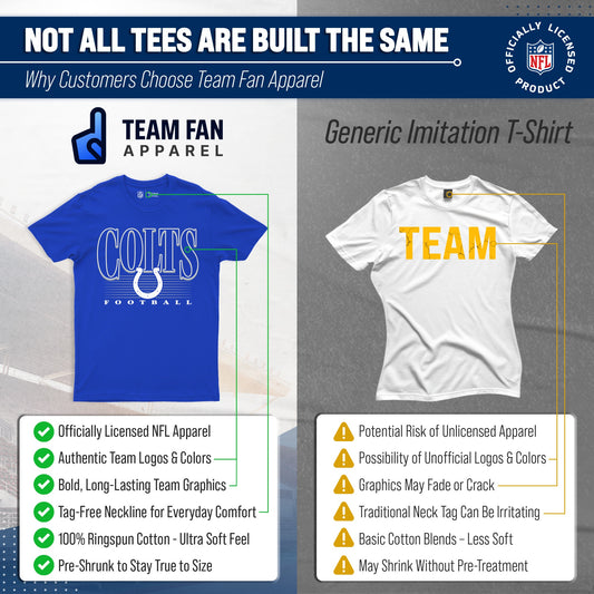 Indianapolis Colts NFL Adult Overtime Blueprint Tagless Tee Unisex - Royal