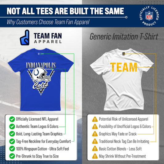 Indianapolis Colts NFL Retro Triangle T-Shirt - Royal