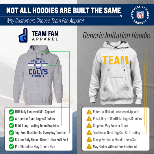 Indianapolis Colts Property Of Fleece Hoodie - Sport Gray