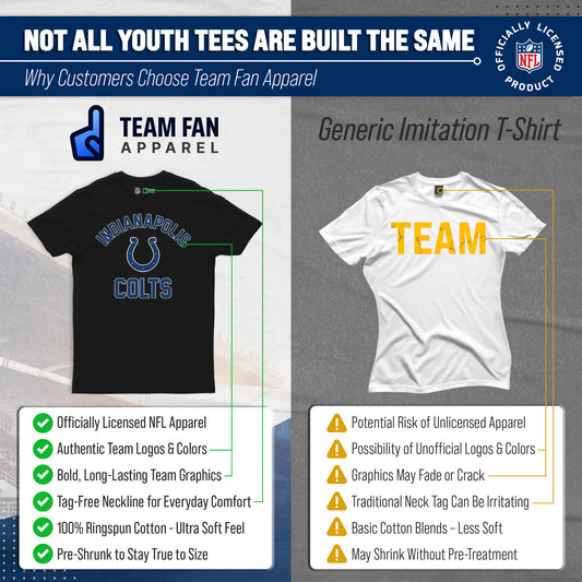 Indianapolis Colts Youth NFL Football T-Shirt - Black
