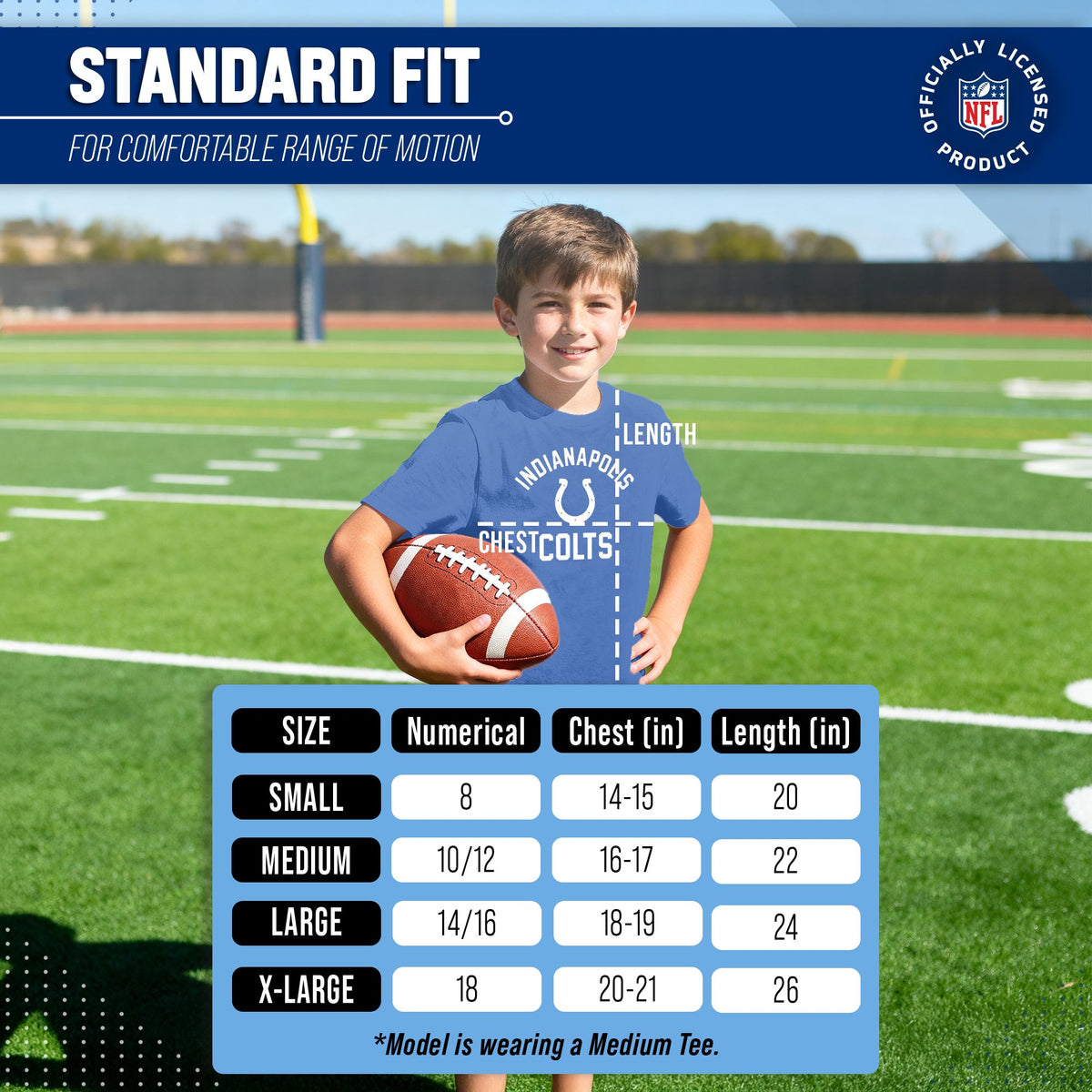 Indianapolis Colts Youth NFL Football T-Shirt - Royal