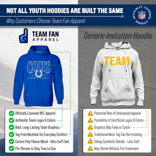 Indianapolis Colts NFL Youth Overtime Blueprint Fleece Hoodie Sweatshirt - Royal