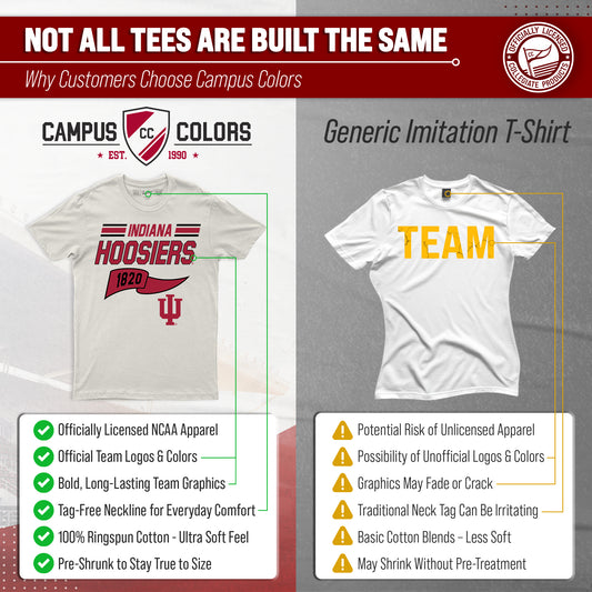 Indiana Hoosiers Varsity Club Pennant Shirt - Off White