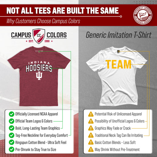 Indiana Hoosiers T-Shirt Heathered for Men and Women - Cardinal Heather