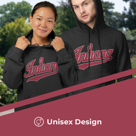 Indiana Hoosiers NCAA Fan Hoodie Sweatshirt Men Women - Charcoal