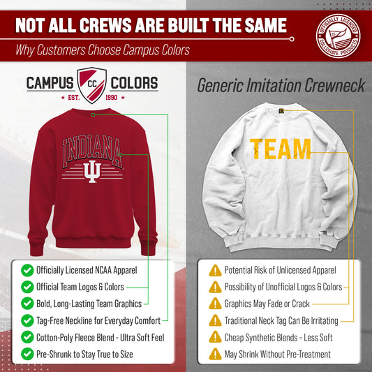 Indiana Hoosiers NCAA Overtime Classics Crewneck Sweatshirt Men Women - Cardinal